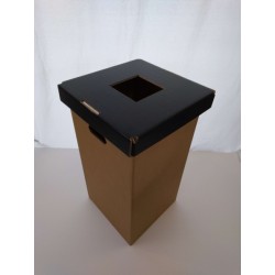 Couvercle carton noir opercule carré